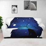 Night Forest Wolf Spirit Print Sofa Cover