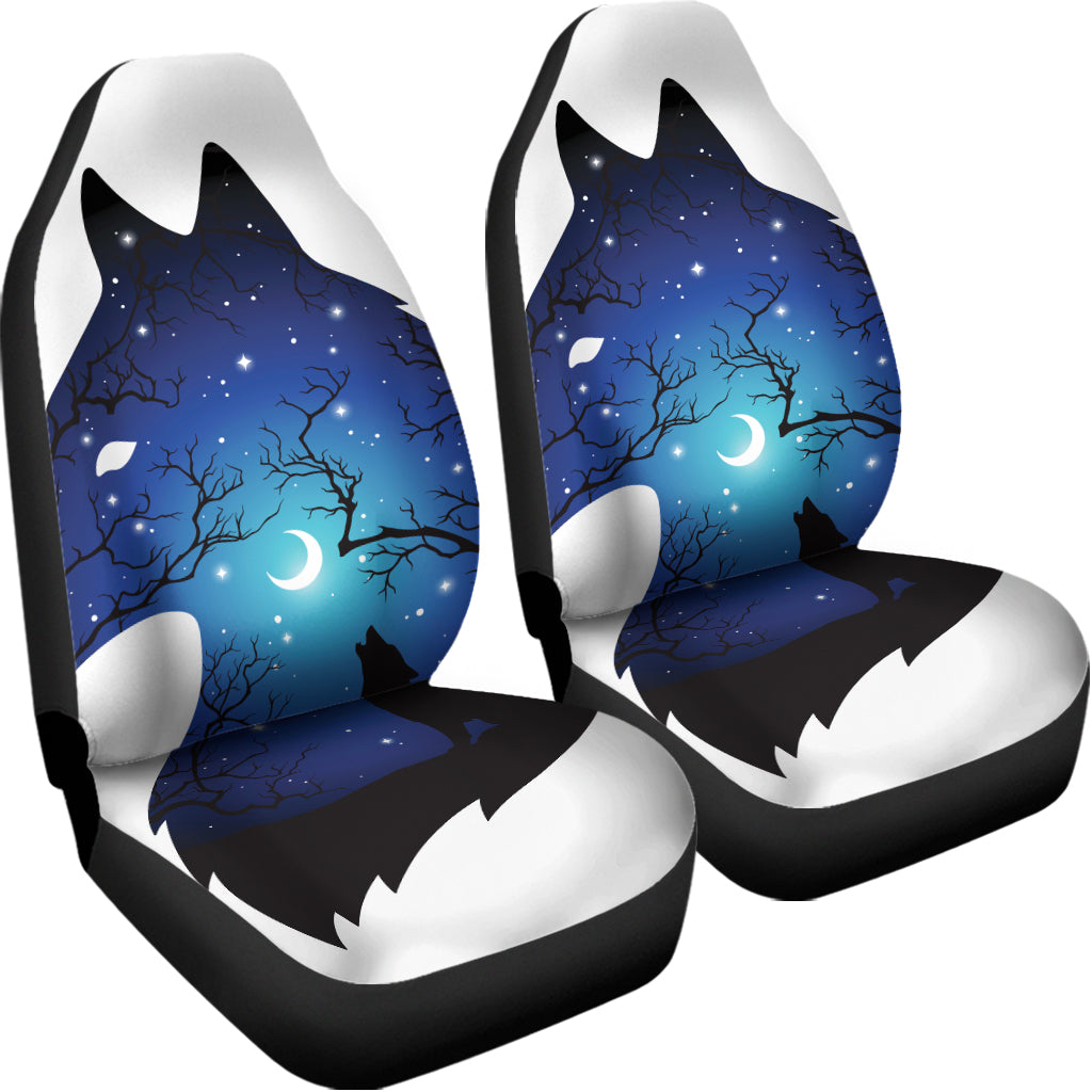 Night Forest Wolf Spirit Print Universal Fit Car Seat Covers