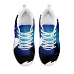Night Forest Wolf Spirit Print White Sneakers