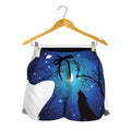 Night Forest Wolf Spirit Print Women's Shorts