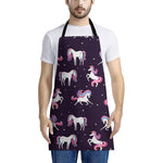 Night Girly Unicorn Pattern Print Apron