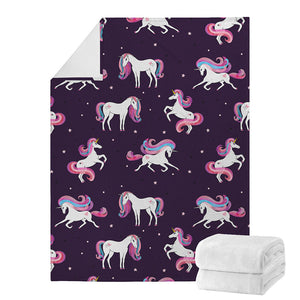 Night Girly Unicorn Pattern Print Blanket