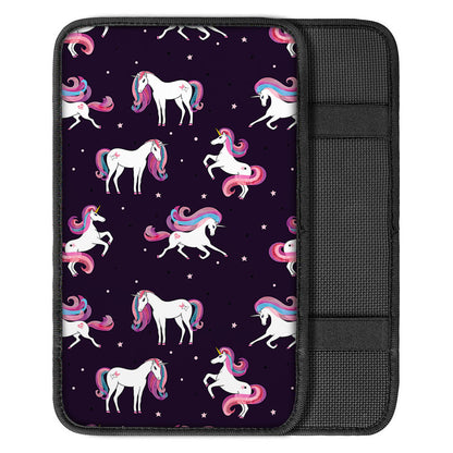 Night Girly Unicorn Pattern Print Car Center Console Cover