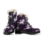 Night Girly Unicorn Pattern Print Comfy Boots GearFrost