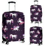 Night Girly Unicorn Pattern Print Luggage Cover GearFrost