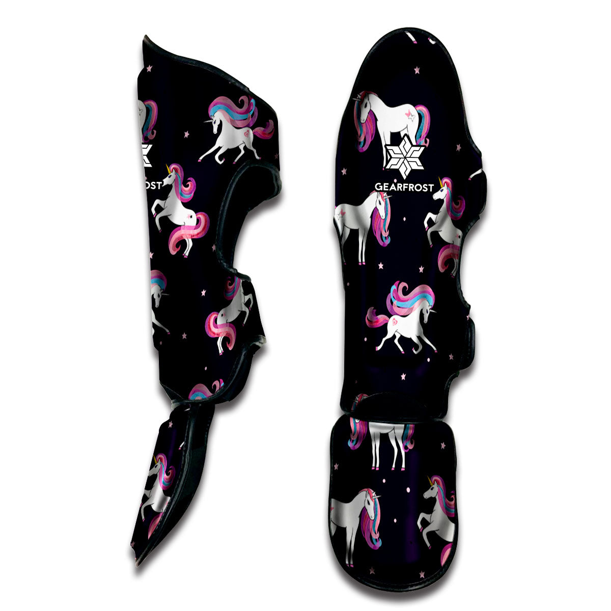 Night Girly Unicorn Pattern Print Muay Thai Shin Guard