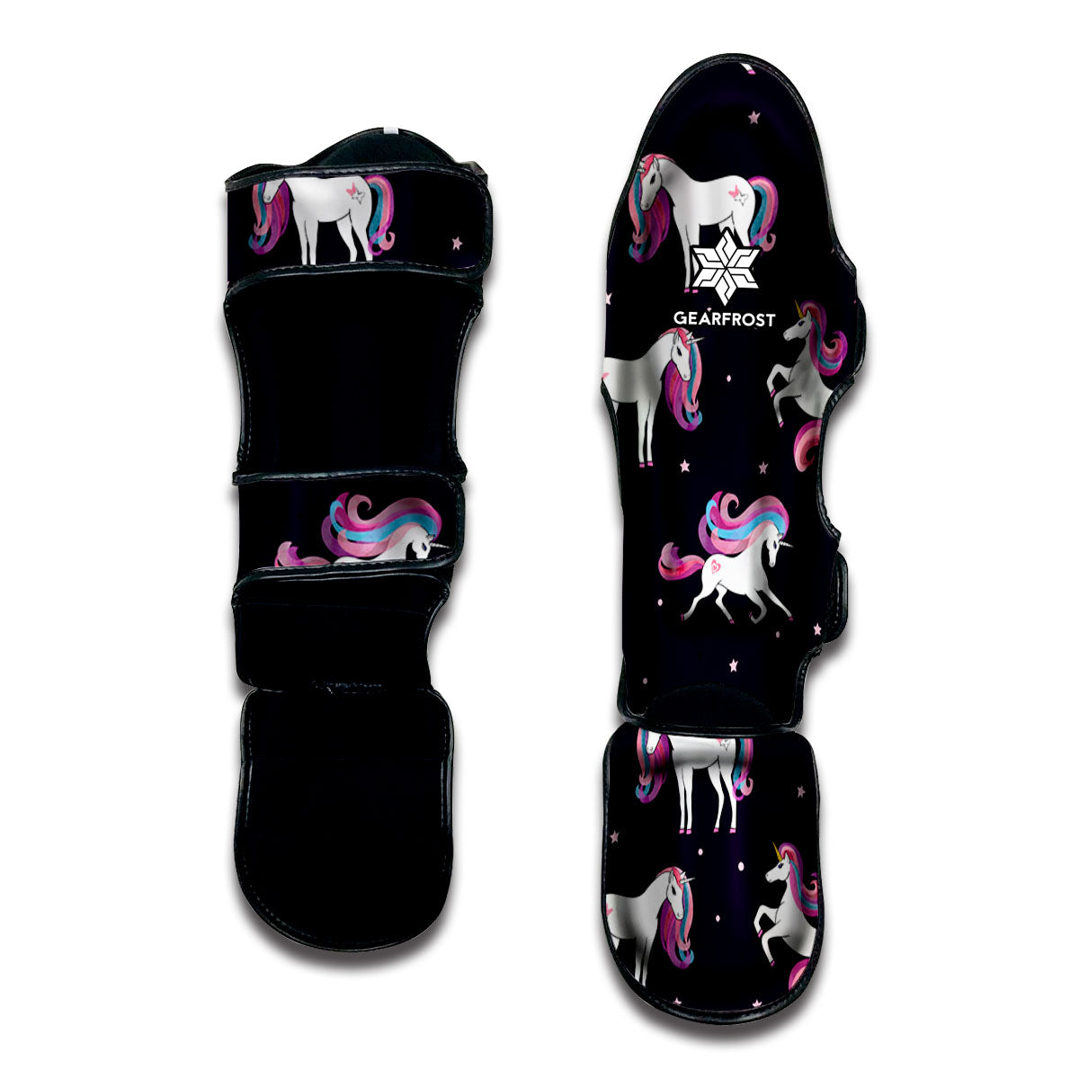 Night Girly Unicorn Pattern Print Muay Thai Shin Guard