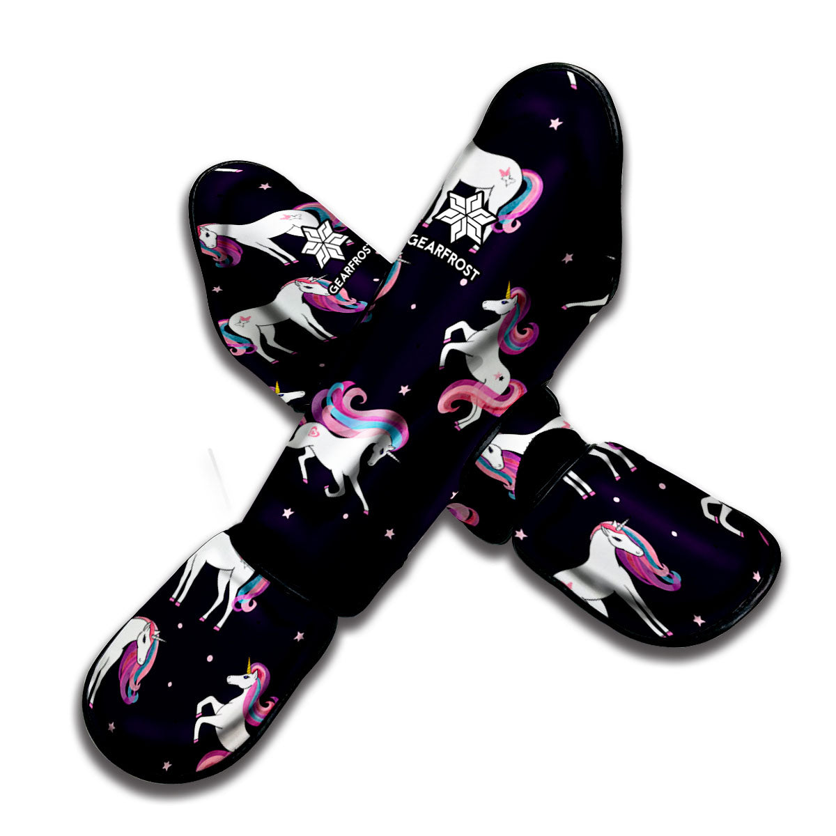 Night Girly Unicorn Pattern Print Muay Thai Shin Guard