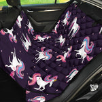 Night Girly Unicorn Pattern Print Pet Car Back Seat Cover