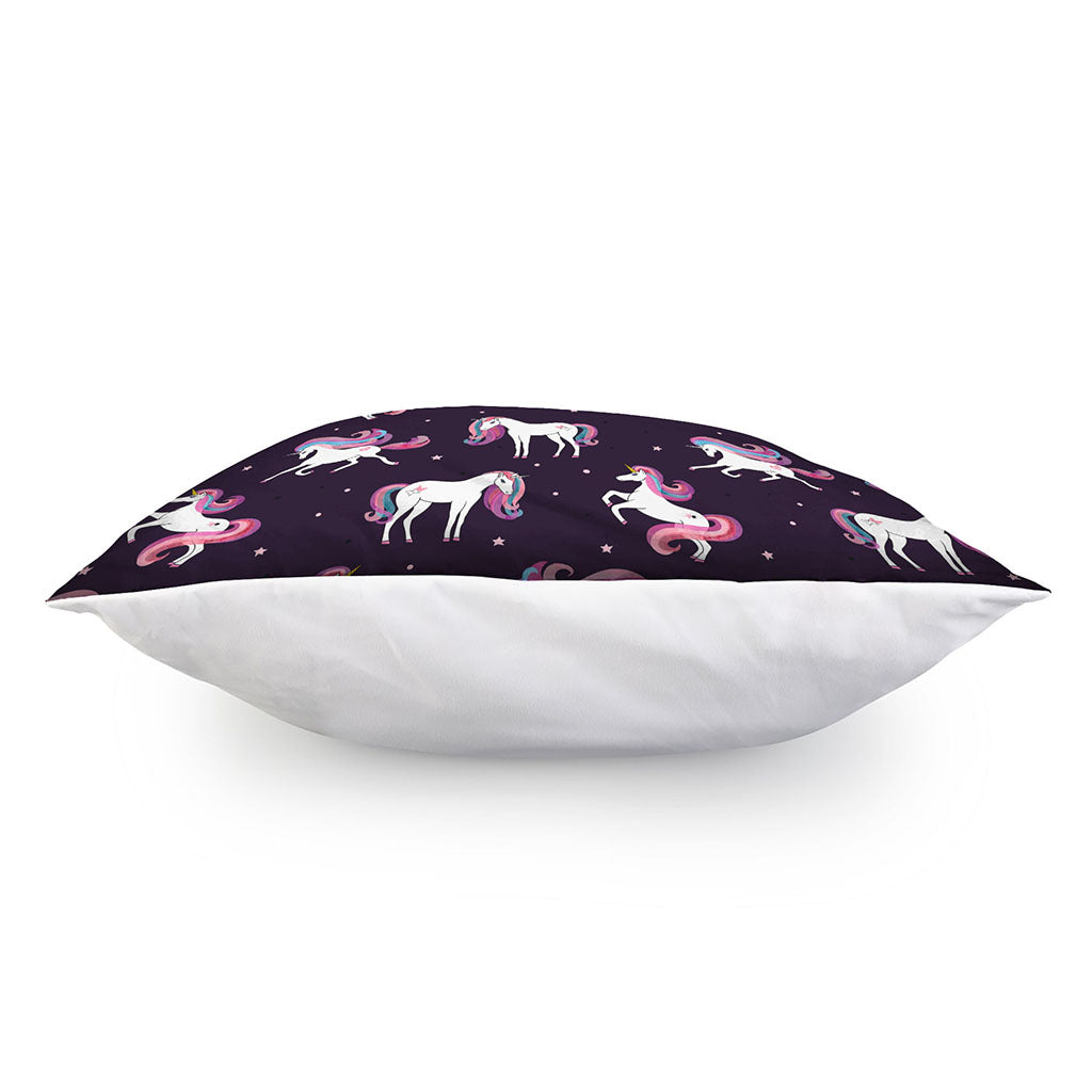 Night Girly Unicorn Pattern Print Pillow Cover