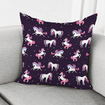 Night Girly Unicorn Pattern Print Pillow Cover