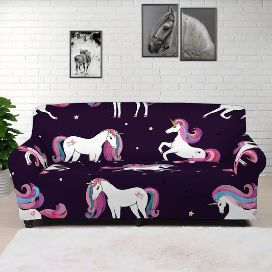 Night Girly Unicorn Pattern Print Sofa Cover
