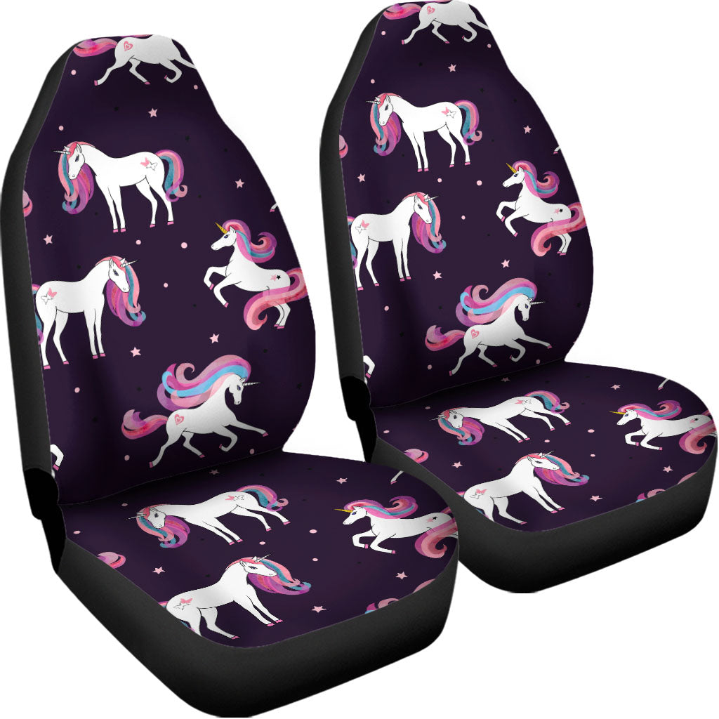 Night Girly Unicorn Pattern Print Universal Fit Car Seat Covers