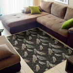 Night Owl Pattern Print Area Rug