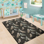 Night Owl Pattern Print Area Rug