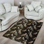 Night Owl Pattern Print Area Rug