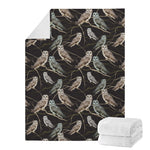 Night Owl Pattern Print Blanket