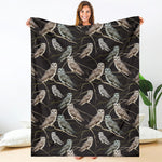 Night Owl Pattern Print Blanket