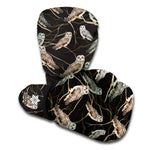 Night Owl Pattern Print Boxing Gloves