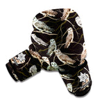 Night Owl Pattern Print Boxing Gloves