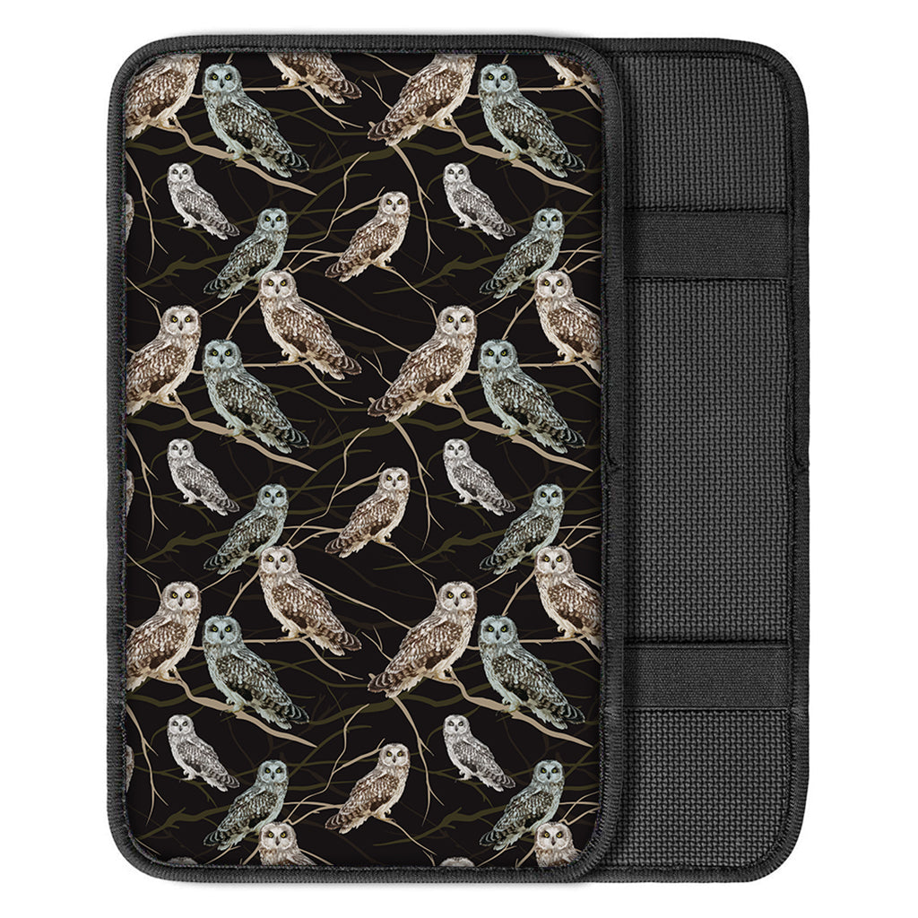 Night Owl Pattern Print Car Center Console Cover