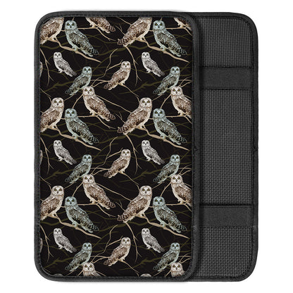 Night Owl Pattern Print Car Center Console Cover