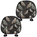 Night Owl Pattern Print Car Headrest Covers