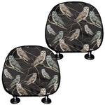 Night Owl Pattern Print Car Headrest Covers
