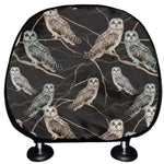 Night Owl Pattern Print Car Headrest Covers