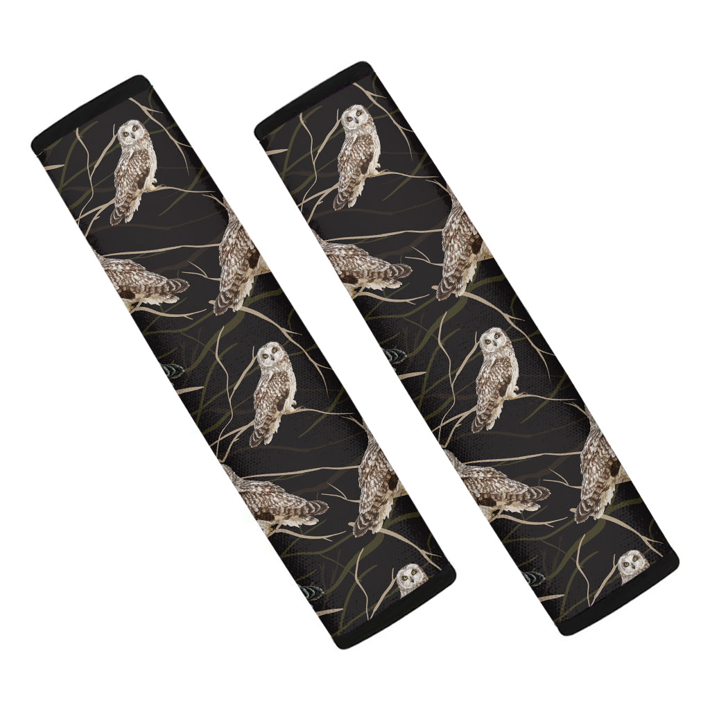 Night Owl Pattern Print Car Seat Belt Covers