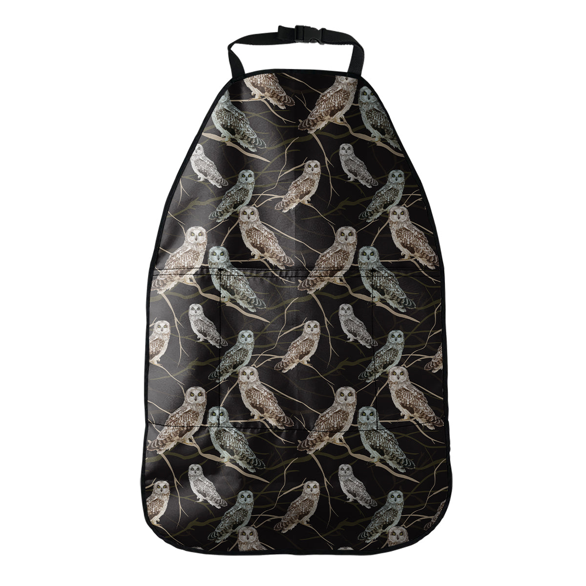 Night Owl Pattern Print Car Seat Organizers