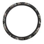 Night Owl Pattern Print Car Steering Wheel Cover