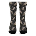 Night Owl Pattern Print Crew Socks