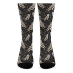 Night Owl Pattern Print Crew Socks
