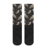 Night Owl Pattern Print Crew Socks
