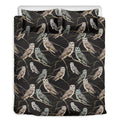Night Owl Pattern Print Duvet Cover Bedding Set