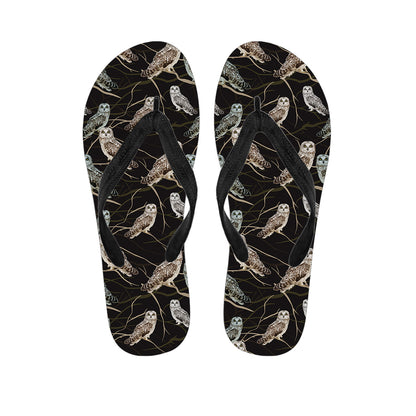 Night Owl Pattern Print Flip Flops