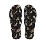 Night Owl Pattern Print Flip Flops