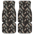 Night Owl Pattern Print Front and Back Car Floor Mats