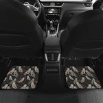 Night Owl Pattern Print Front and Back Car Floor Mats