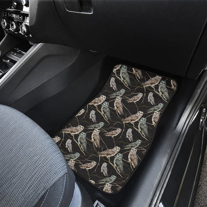 Night Owl Pattern Print Front Car Floor Mats