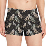 Night Owl Pattern Print Men's Boxer Briefs