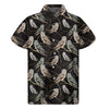 Night Owl Pattern Print Men's Short Sleeve Shirt