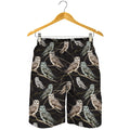 Night Owl Pattern Print Men's Shorts
