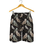Night Owl Pattern Print Men's Shorts