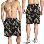 Night Owl Pattern Print Men's Shorts