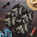 Night Owl Pattern Print Men's Shorts