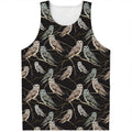 Night Owl Pattern Print Men's Tank Top