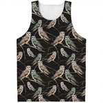 Night Owl Pattern Print Men's Tank Top