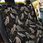 Night Owl Pattern Print Pet Car Back Seat Cover